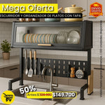 🧼 Escurridor de Platos con Gabinete Multifuncional – Organización Inteligente para tu Cocina