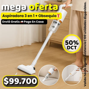 🧹 Aspiradora 3 en 1 Inalámbrica – Potencia, Comodidad y Libertad al Limpiar