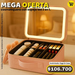 💄✨ Cosmetiquera con Espejo LED 2 en 1